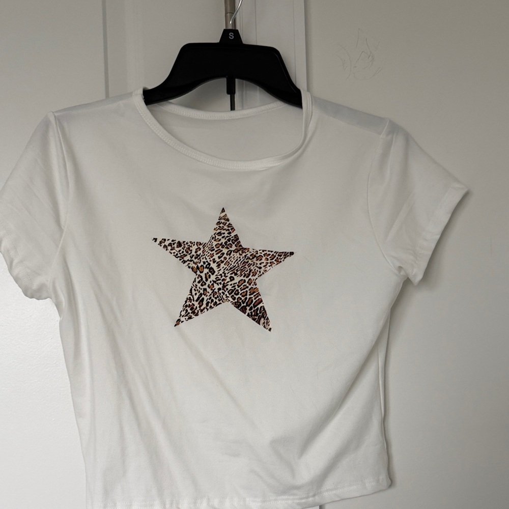 White Star Print Women's Top